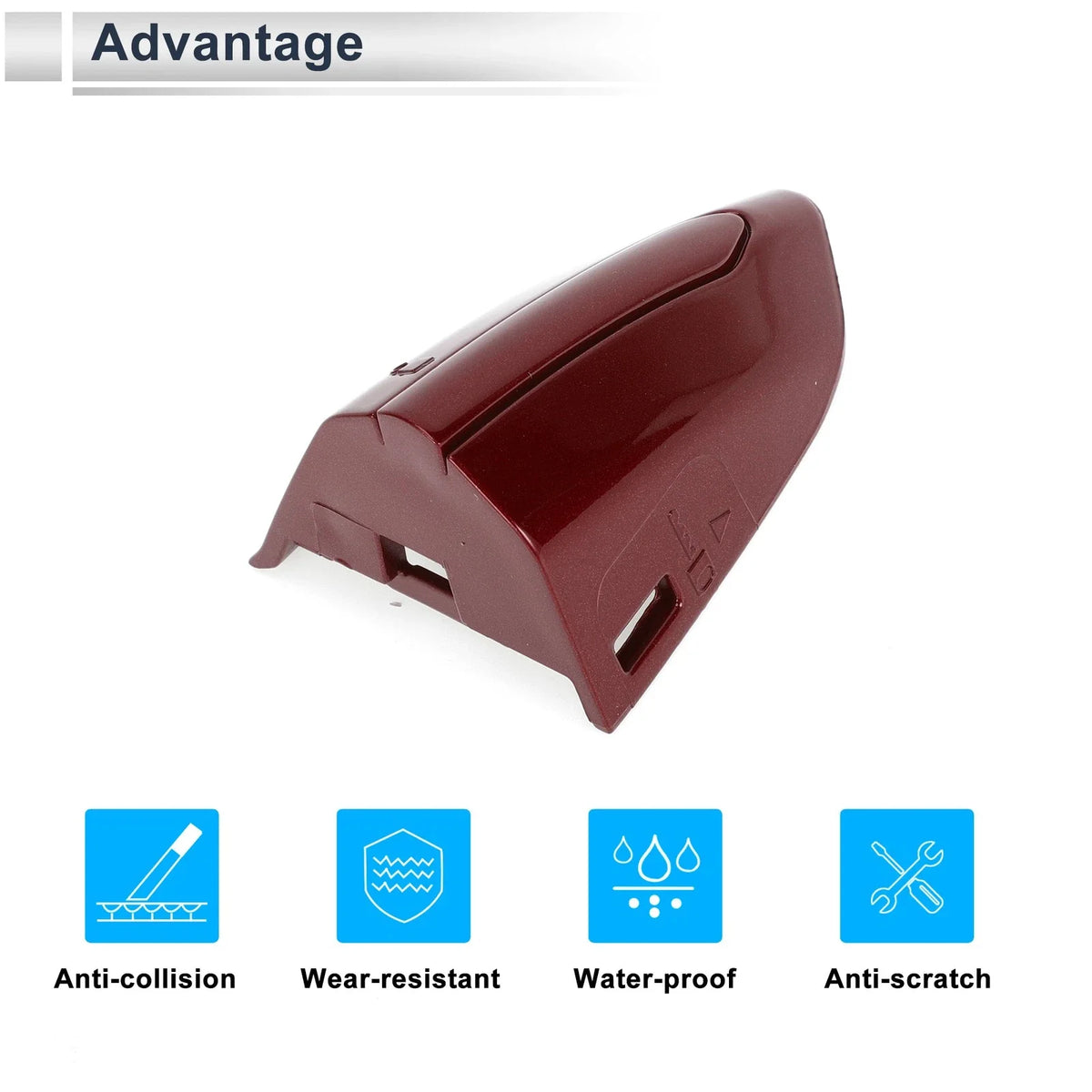 Front Left Door Handle Protector for Ford Mondeo Edge Taurus (2013–2020) Red
