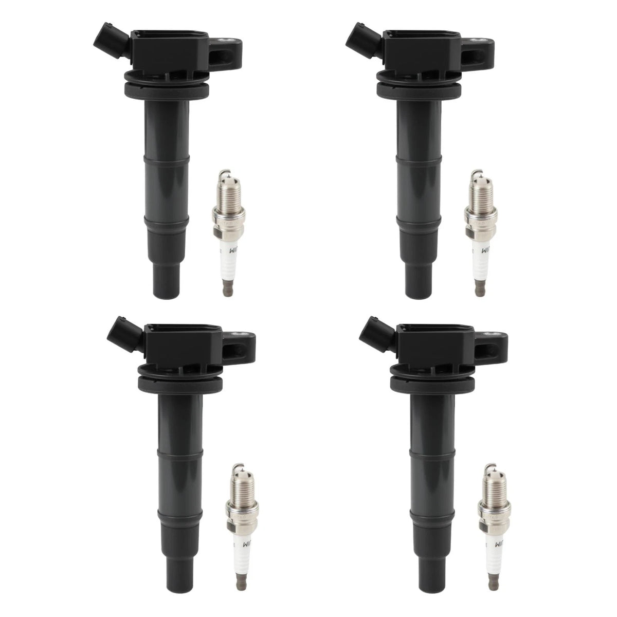 Ignition Coil & Iridium Spark Plug Set for Toyota Lexus Pontiac Scion