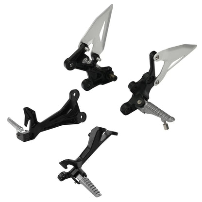 Driver & Passenger Footrests Footpegs Bracket for Kawasaki Ninja 400 (2018-2024)