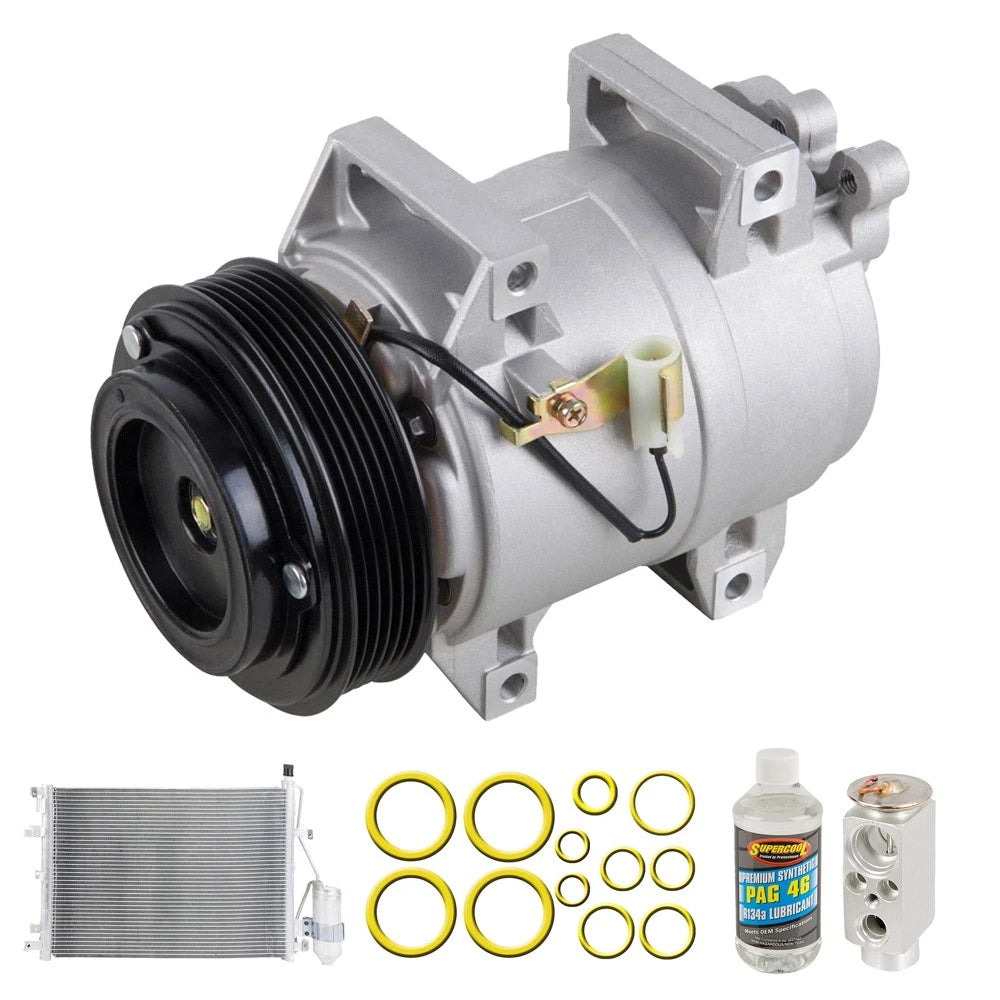 A/C Kit for Volvo XC90 (2003–2005) - Compressor, Condenser, Drier, 61-89287R6, 10000189, 10000216