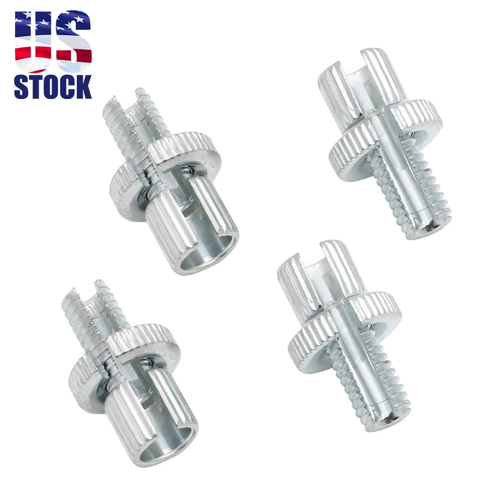 Set of 4 M8 Silver Cable Adjuster Nut Bolt for Honda CB100/125/175/250 (34-67090)