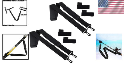 2-Pack Adjustable Fishing Rod Holder Strap for Universal Use