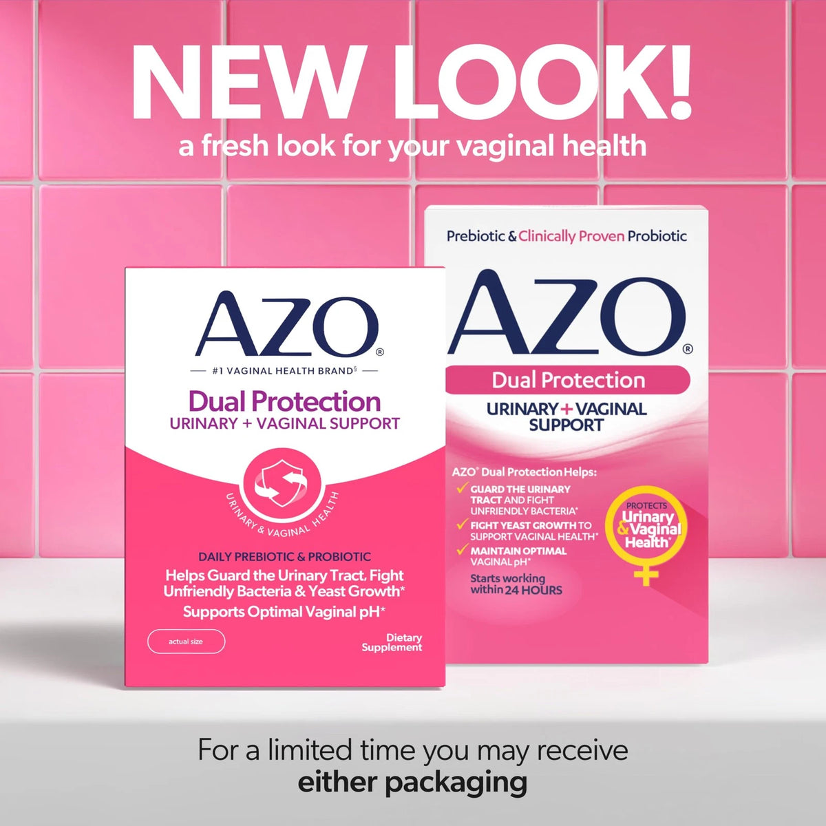 AZO Dual Protection for Urinary + Vaginal Support (30 Count)