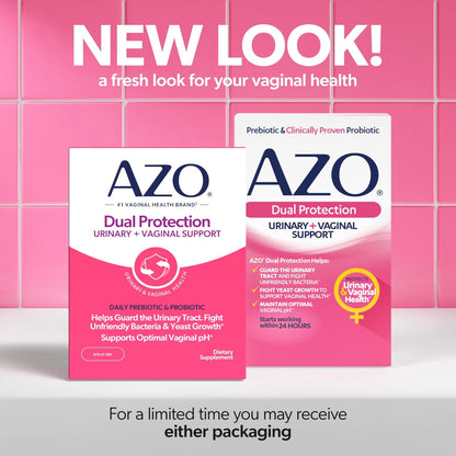 AZO Dual Protection for Urinary + Vaginal Support (30 Count)