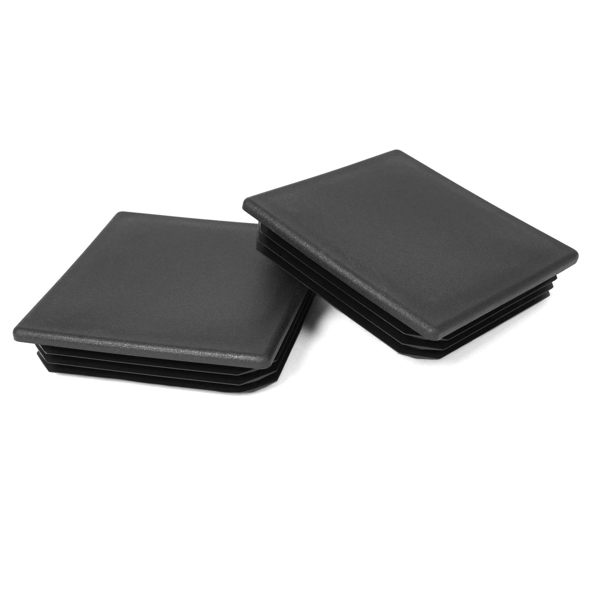 2X 4" Black Square Rubber Bumper Plug End Cap Cover for RV Camper Trailer