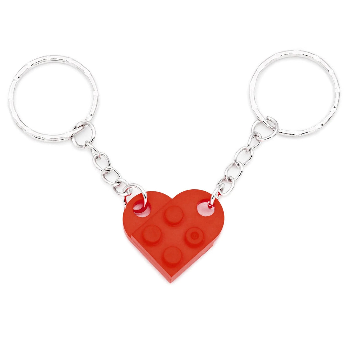Large Red Heart Keychain for Best Friends and Couples