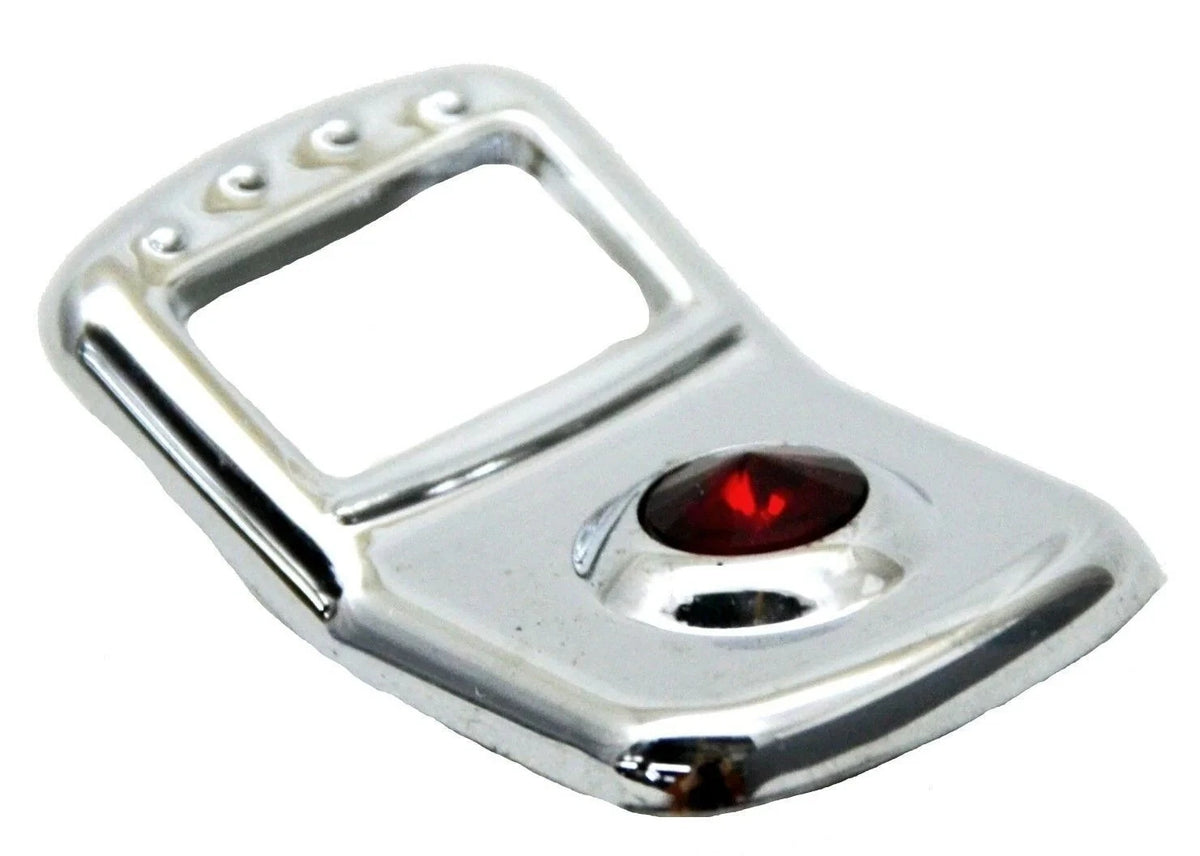 Set of 3 Rocker Switch Face Trims for Peterbilt Kenworth (41707) Red Jewel