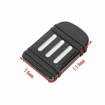 CNC Black Brake Pedal Pad Cover for Harley Softail (1986–2017), Touring (1980–2021), Dyna