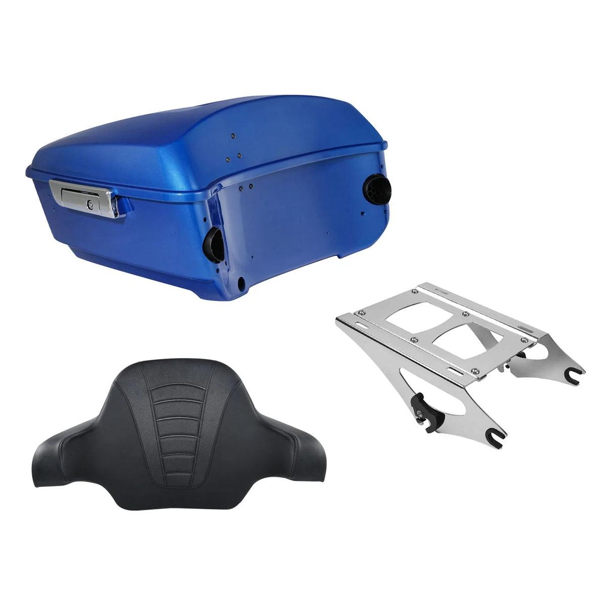 Trunk Backrest Mount for Harley Touring Road Glide (2014–2026) Electric Blue