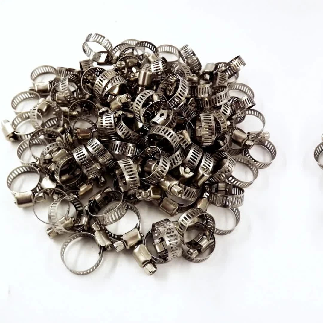 100pcs Adjustable Stainless Steel Drive Hose Clamps for Marine Fuel Line (2"-3", 4")