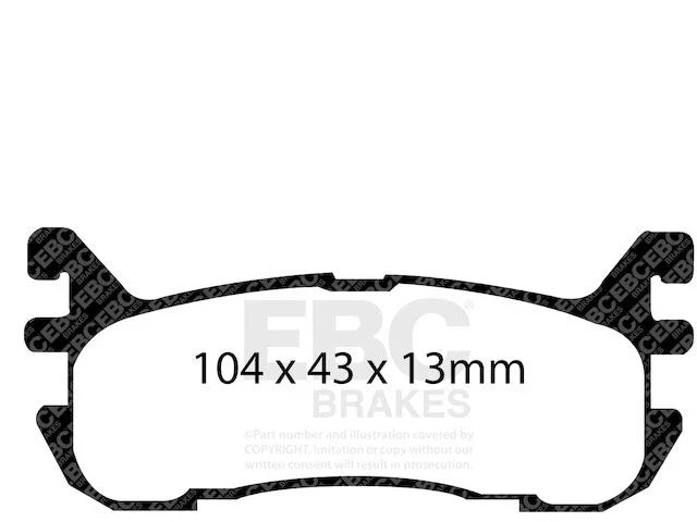 Rear Brake Pad Set for Mazda Protege (1995–1998) FH529GF