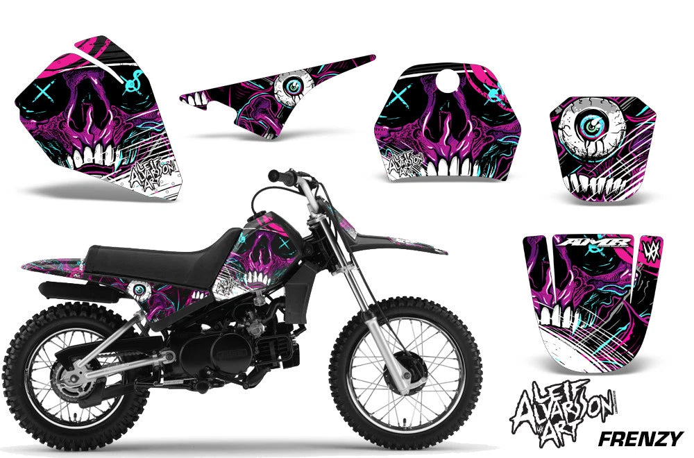 Graphic Sticker Kit for Yamaha PW 80 (1996–2006) YAM-PW80-96-06-FRENZY-PURPLE