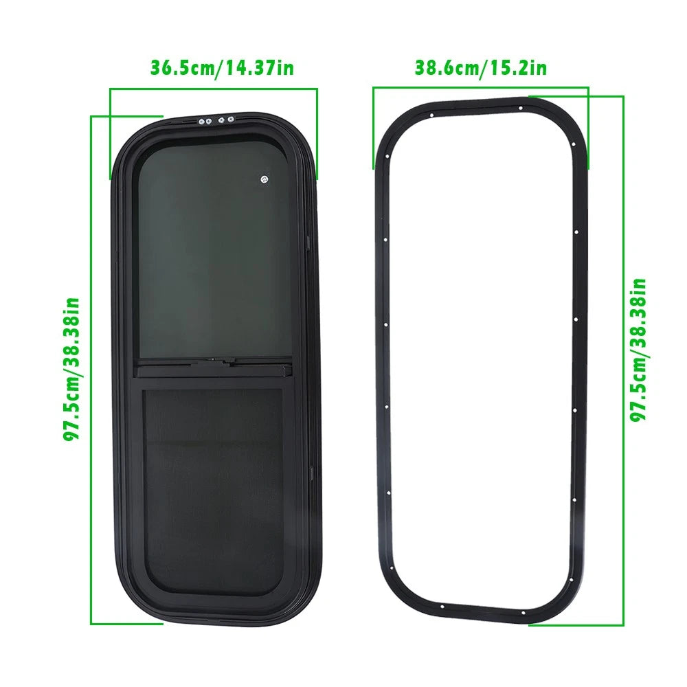 36" x 15" Horizontal Sliding RV Window w/ Trim Ring for AUD80896D