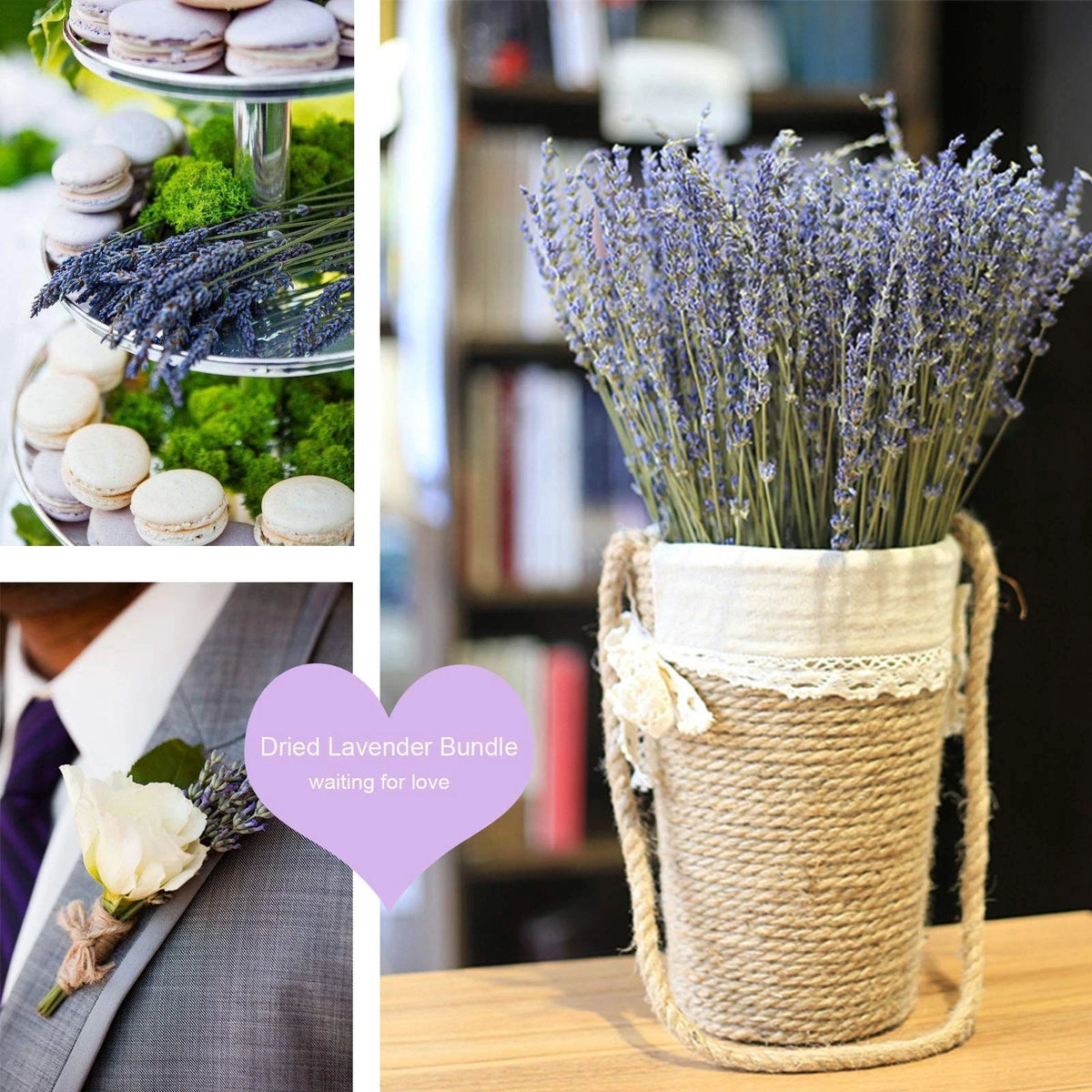 200 Stems Dried Lavender Flowers Bundles for Floral Arrangements
