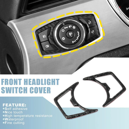 2X Headlight Lamp Switch Trim Cover for Ford Mustang (2015–2020)