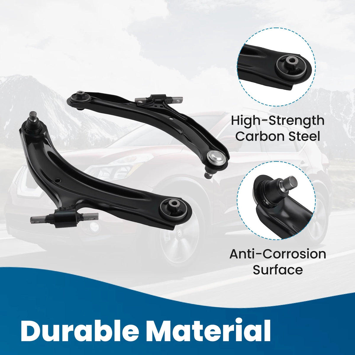 Front Lower Control Arms Suspension Kit for Nissan Rogue (2008–2013) Q6Y1VP