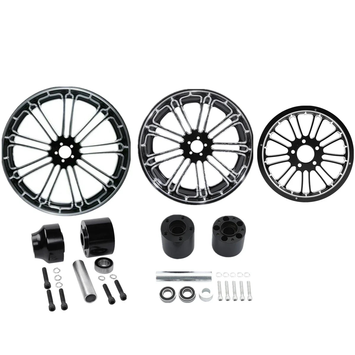Set of 2 Wheel Rim Hub & Sprocket for Harley Touring (2009–2023)