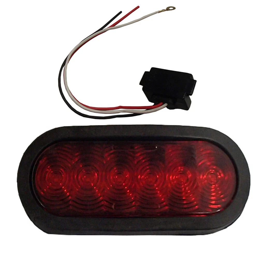 LED Sealed Red 6" Oval Stop/Turn/Tail Light for Trailer Truck