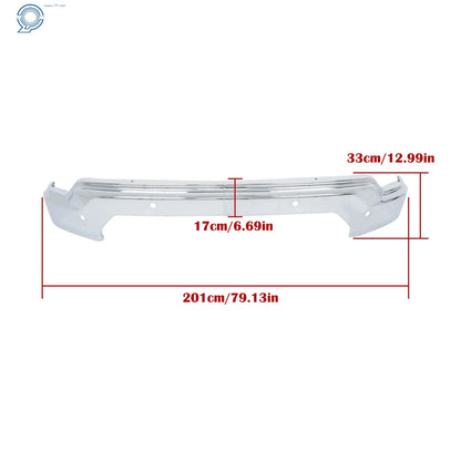 Steel Split Front Bumper for GMC Sierra 1500 (2019–2021) Chrome with Sensor Holes