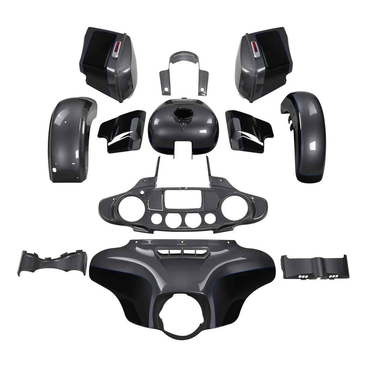 Fairings Bodywork for Harley Street Glide (2014–2023) Gauntlet Gray Metallic Vivid Black