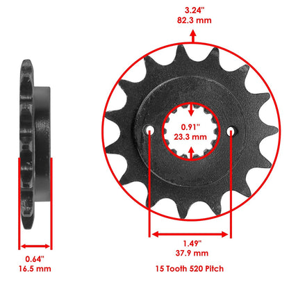 Red O-Ring Drive Chain & Sprocket Kit for Ducati 800 Super Sport (2003–2007) EG2627FS145XO