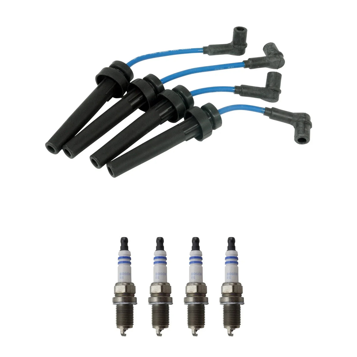 NGK 7mm Wire Set & Bosch Platinum Spark Plug Kit for Breeze Cirrus Stratus (L4)