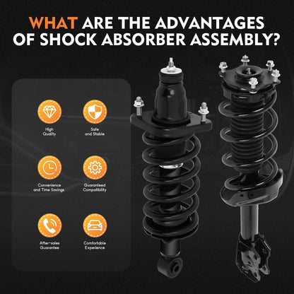 Set of 4 Complete Struts Shocks Springs & Mounts for Honda CR-V (2007–2011)