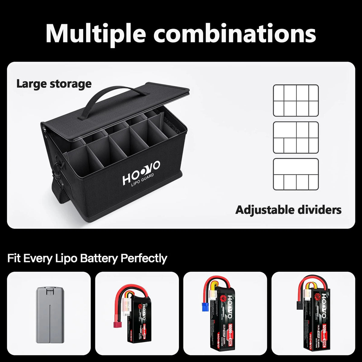 Fireproof LiPo Battery Bag for RC Vehicles (10.6" x 6.7")