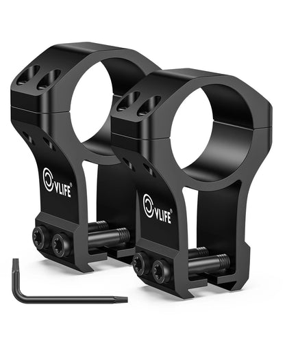 1 Inch Dovetail Scope Rings Mount for 3/8 or 11mm High (Black)