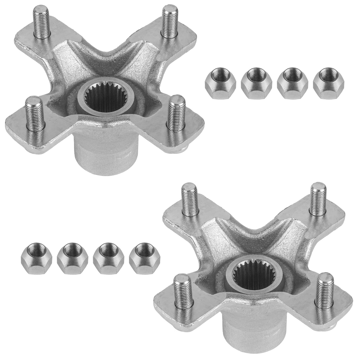 2X Rear Wheel Hub w/ Lug Nuts for Honda TRX400EX Sportrax (2002–2008) WH1012+NU1158 - RGA