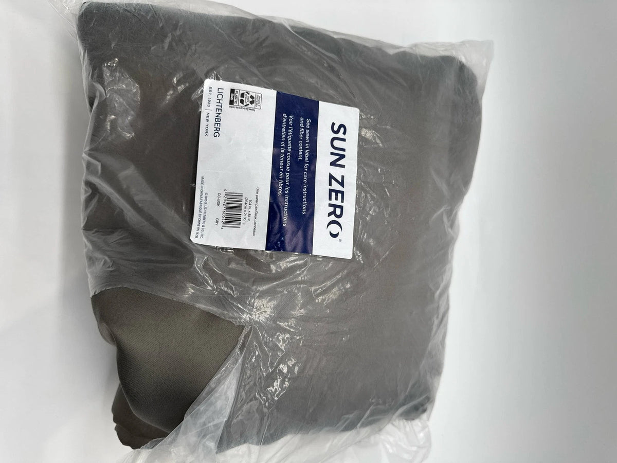 Pair of Sun Zero Broderick Theater Grade Blackout Curtains 52"x84" Gray