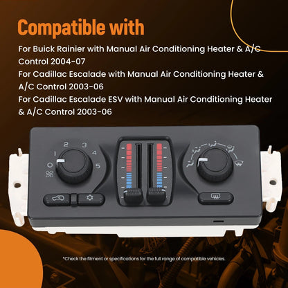 Climate Control Module for Chevy GMC Cadillac (599-210XD, SAY90E, 15220317)