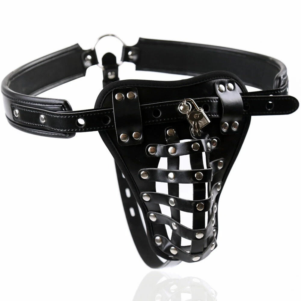 Lockable Male Chastity Device for Underwear Restraints