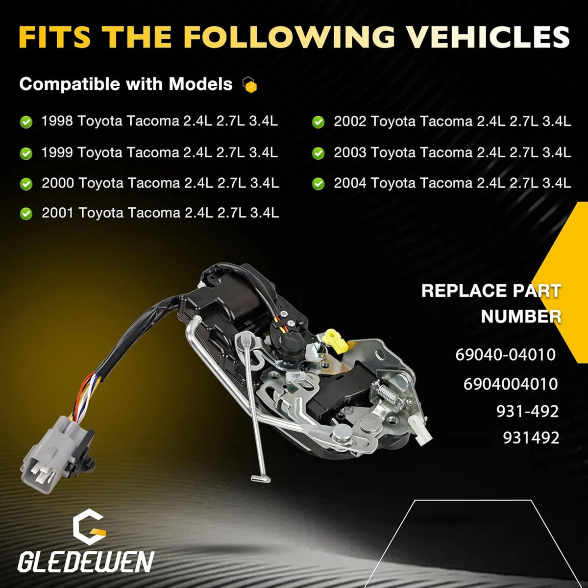 Driver Side Door Lock Actuator for Toyota Tacoma (1998–2020)