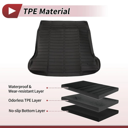 Trunk Mat for Hyundai Ioniq 6 (2023–2025) TPE Cargo Liner Replacement Black