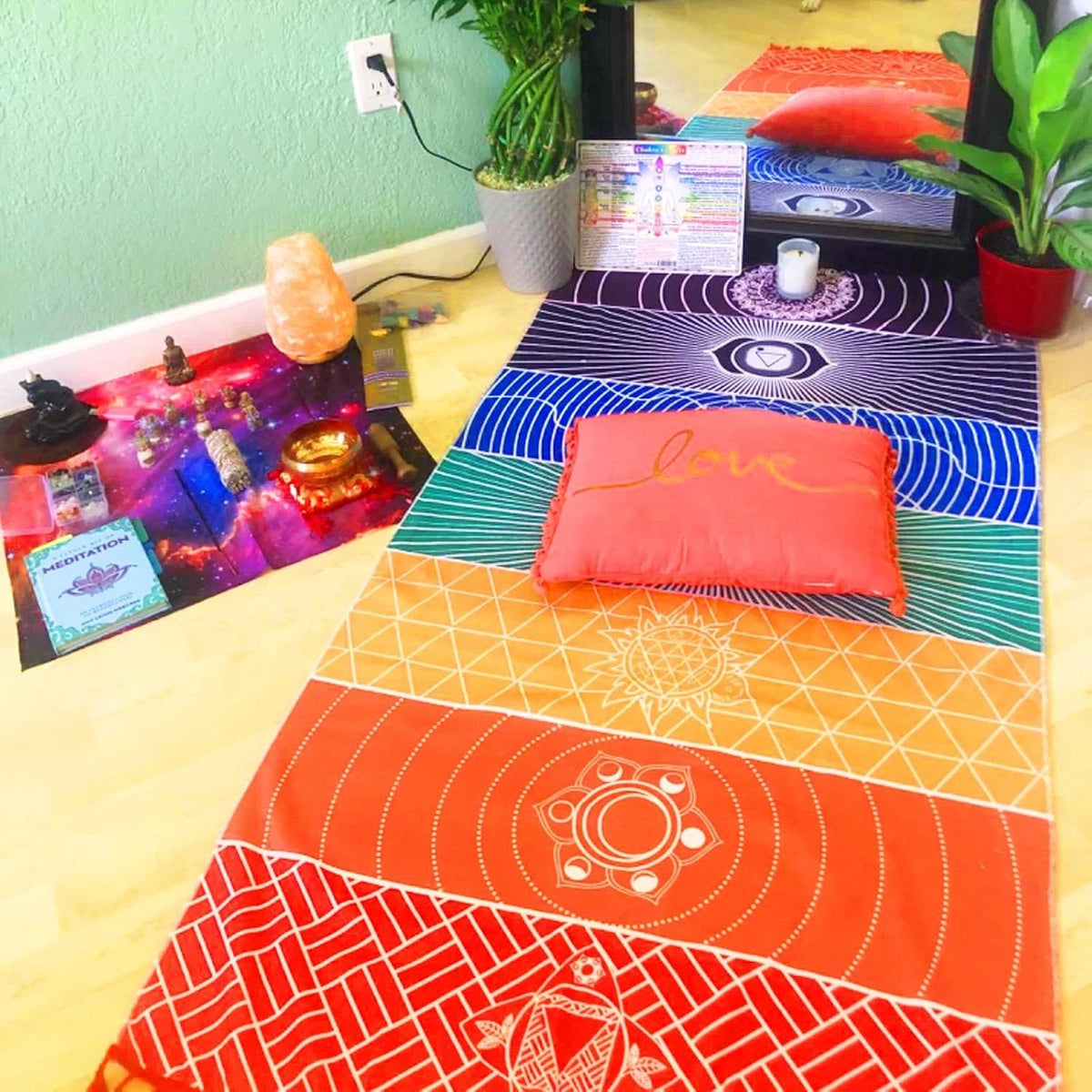 Yoga Mat for Beach Picnic Chakra Meditation Rug