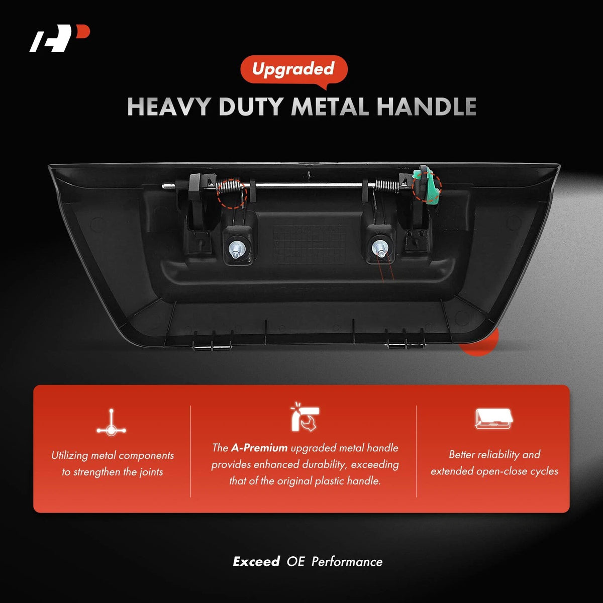 Upgraded Metal Tailgate Handle for Ford F-150 (2015–2017) FL3Z-9943400-JA, 97694