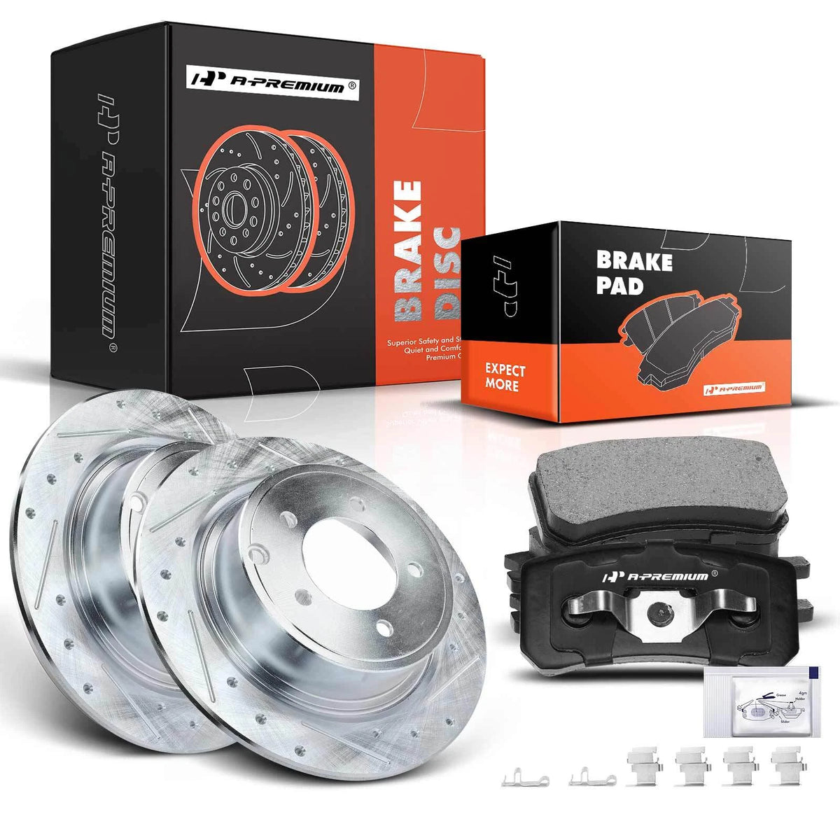 Rear Disc Brake Rotor & Ceramic Pad Set for Mitsubishi Outlander (2008–2012) S-53043, P-868
