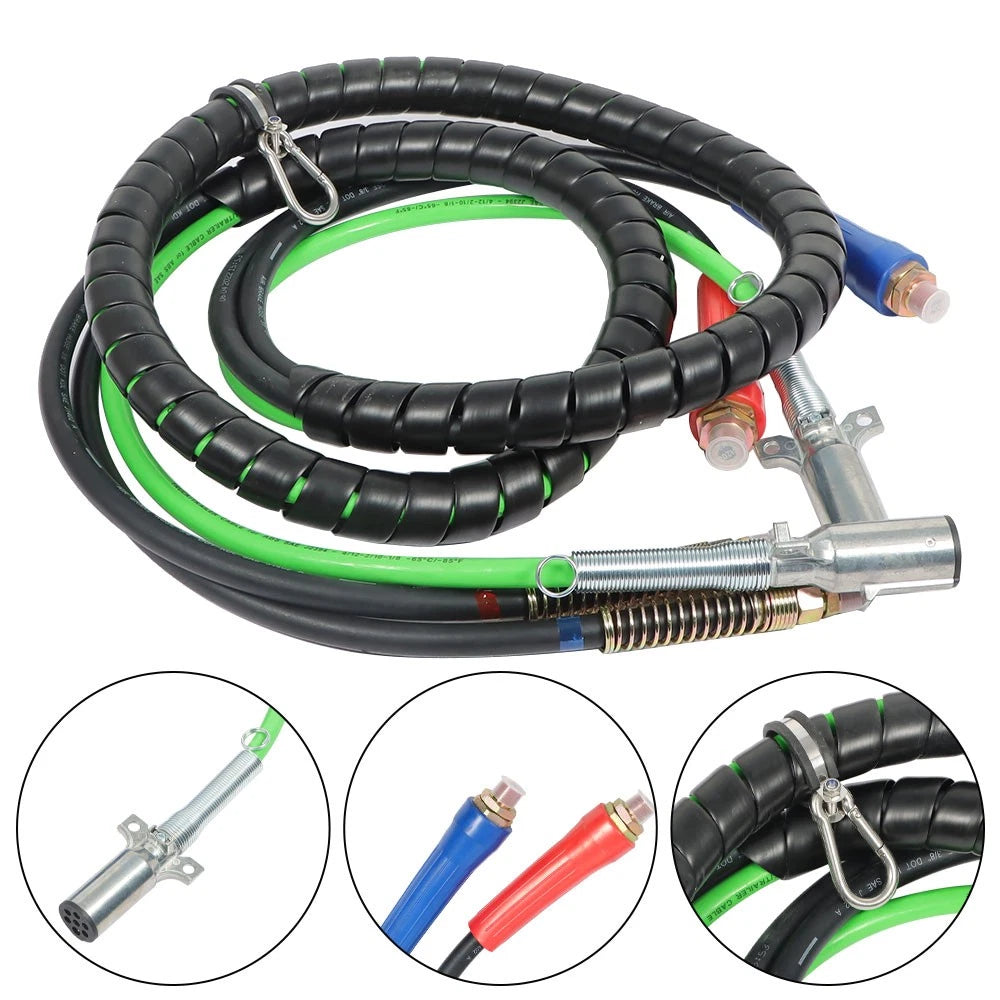 Wrap Set Air Line Hose Assemblies 12' for Semi Truck Tractor Trailer (BCK55176K)
