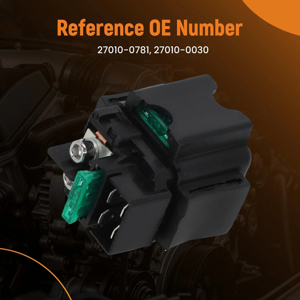 Starter Solenoid Relay Switch for Kawasaki KFX450R (2008–2014) 27010-0781