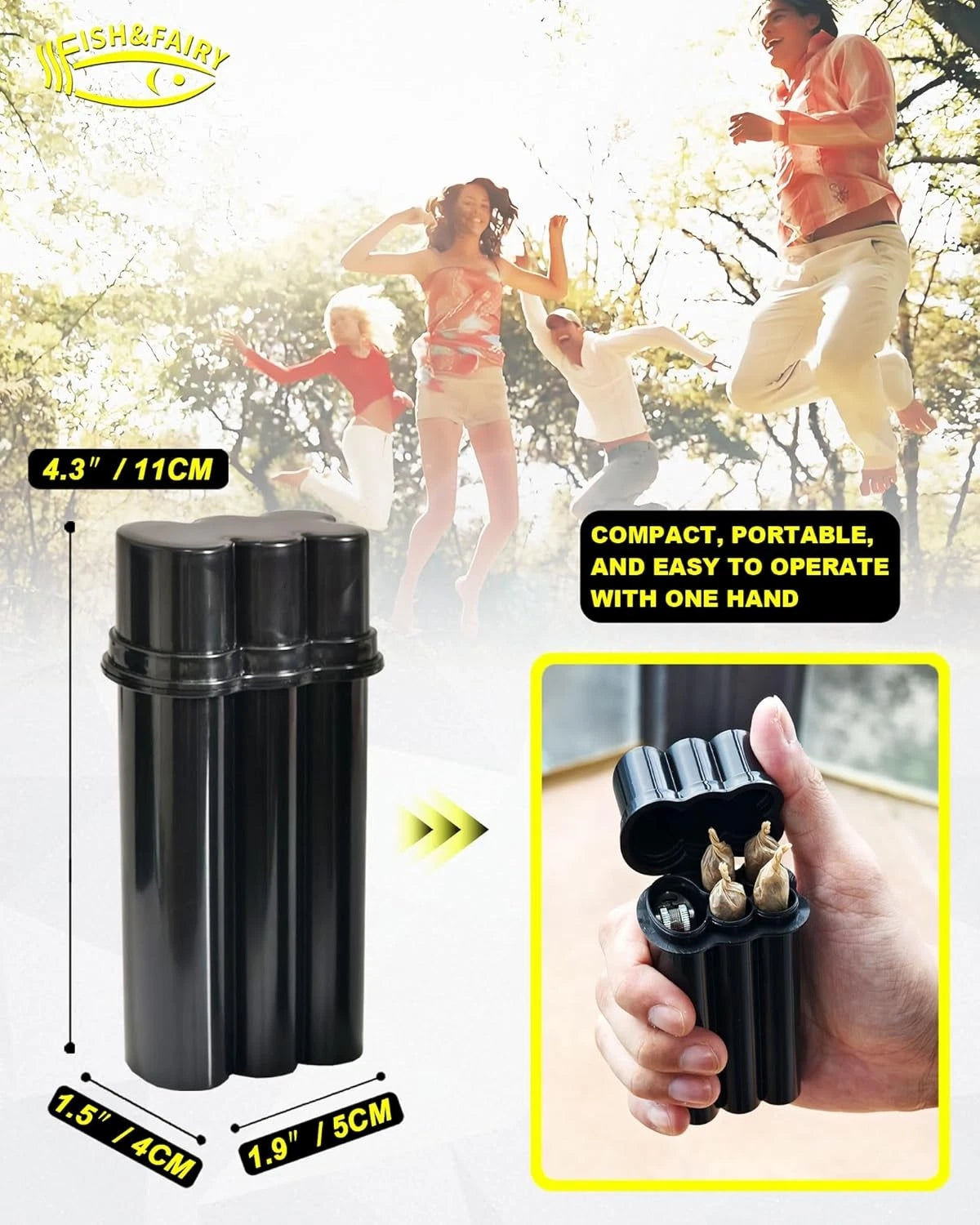 4-Hole Pre-Roll Cone Holder Case for 1-1/4 Size Rolls