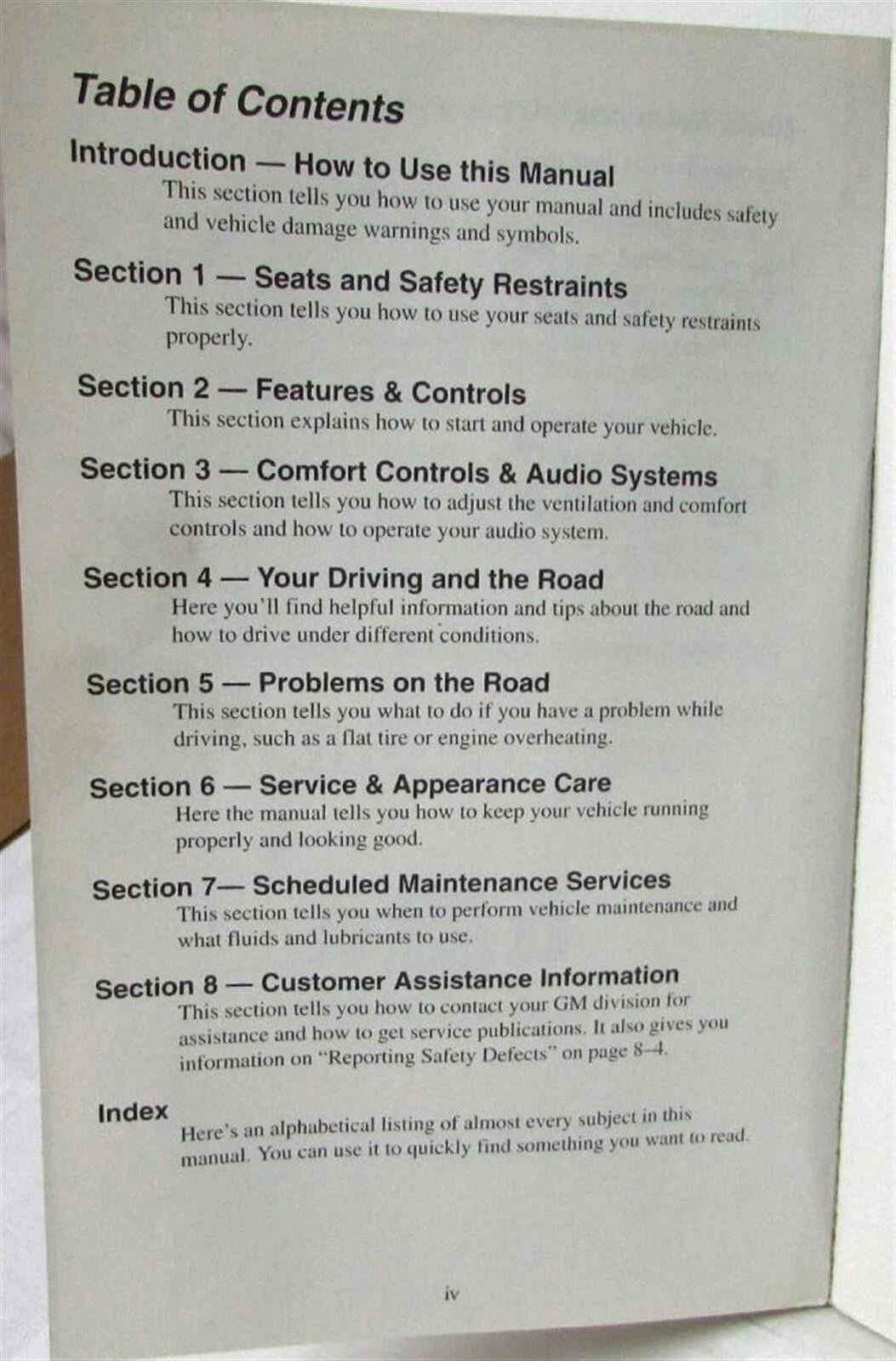 Owners Manual for GMC Truck Jimmy (1994)