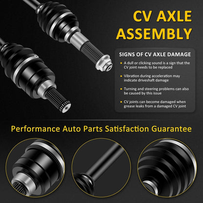 Set of 2 CV Axle Shaft Assemblies for Yamaha Grizzly 450 (2011–2014)