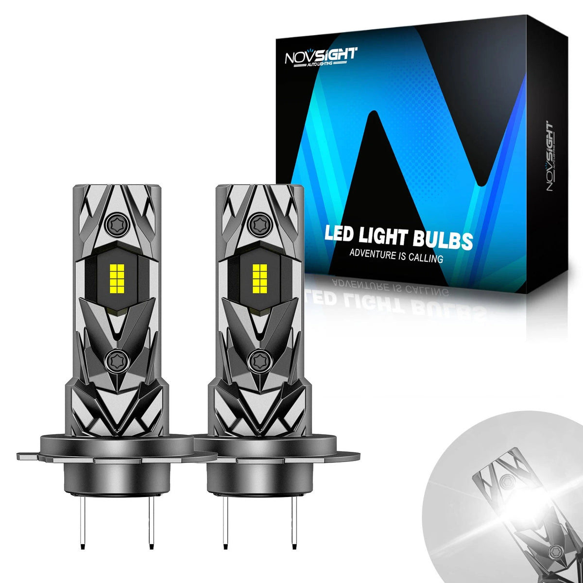 2X H7 16000LM LED Headlight Bulbs for (NOV A500-N93-H7)