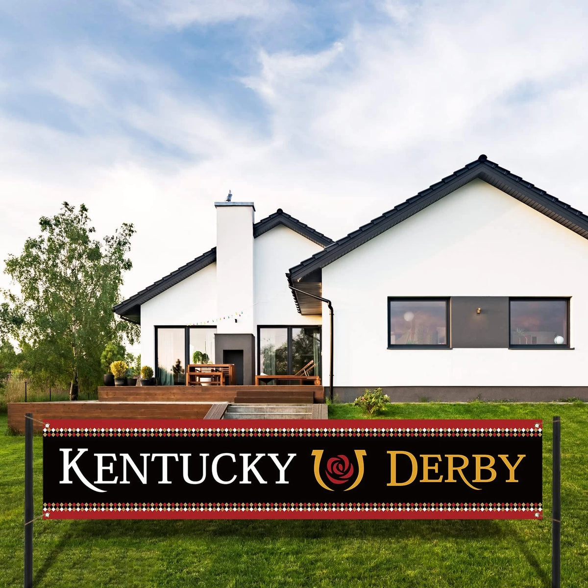 Kentucky Fence Banner for Churchill Downs Horse Racing Party