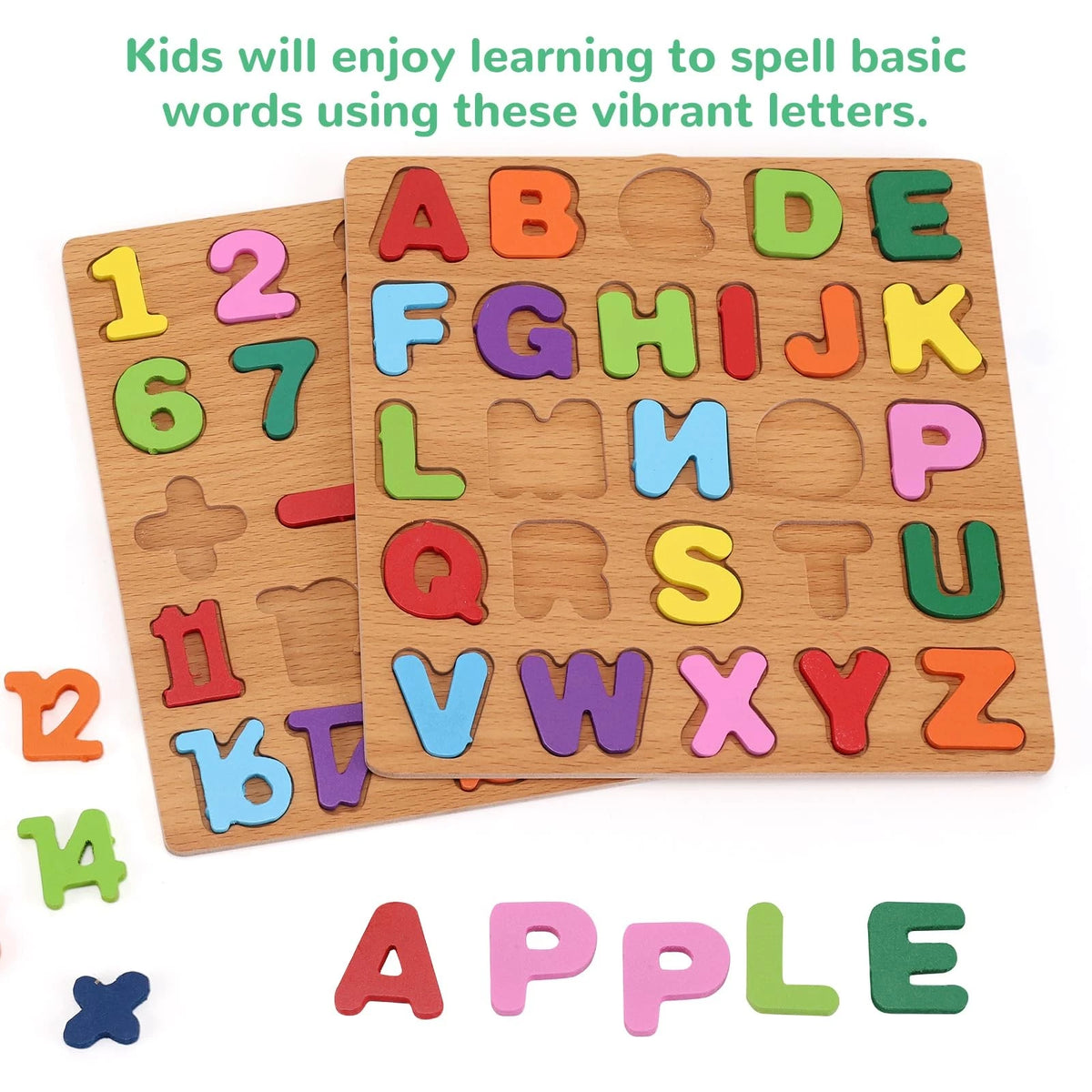 Pack of 3 Alphabet Wooden Puzzles for Toddlers 3-5