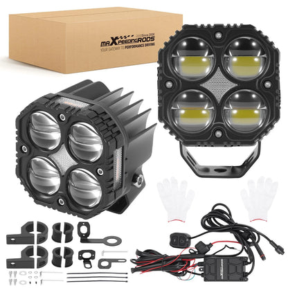 120W LED Auxiliary Spotlight for Motorcycle ATV UTV Pickup (IP67)