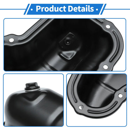 1 Pc Engine Oil Pan No.111107S010 for Nissan Pathfinder (2008–2012) Steel Black