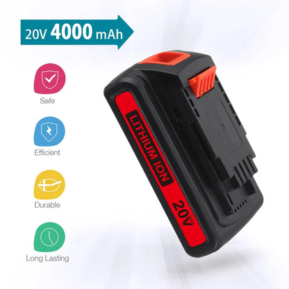 20V 4.0Ah Lithium Replacement Battery for 20 Volt Max Tools