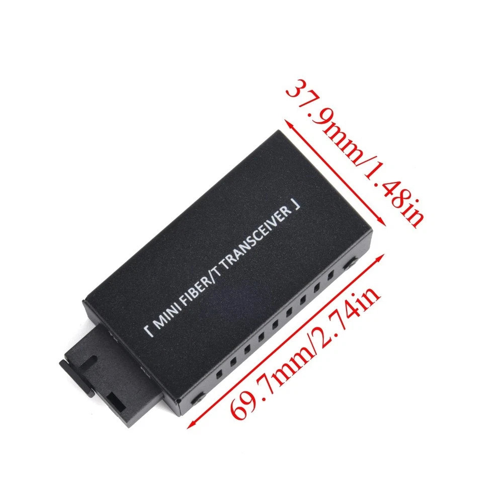 1 Pair Fiber Media Converter SC to RJ45 100/1000Mbps 20Km